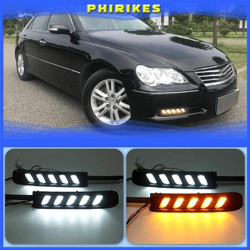 

Дневные ходовые огни для Toyota MARK X REIZ 2004 2005 2006 светодиодный ные противотуманные фары, 2 шт.