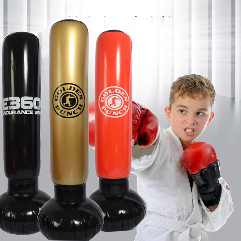 

3 Colors Training Boxing Punching Bag Inflatable Aerated Irrigation Sand Adults Kids Entertainment Vent Fight Ground Sandbag