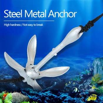 

Steel berth Anchor For inflatable Boat kayak fishing PVC dinghy rubber raft Row shoes anchor rope accessories water rescue