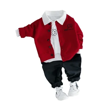 

2020 Spring Autumn Baby Boys Girl Clothing Infant Clothes Suits T Shirt Coats Pants 3Pcs/Sets Kid Children Leisure sport Costume