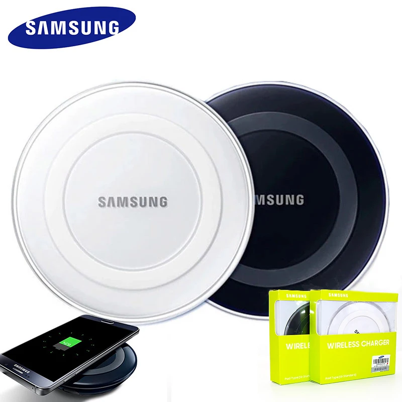 Оригинальное Беспроводное зарядное устройство Samsung адаптер qi зарядная площадка для Galaxy S7 S6 EDGE S8 S9 S10 Plus Note 4 5 для Iphone 8 X XS XR mi 9-0