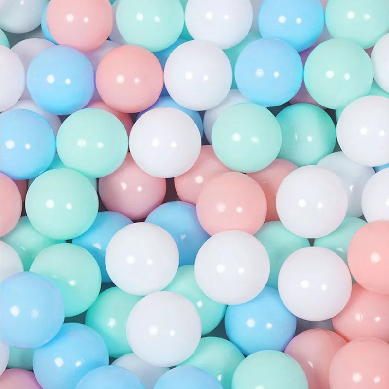 50pcs Light Color 50 шт./лот, цветные детские пластиковые шарики, водный бассейн, Океанский волнистый шар, забавный детский бассейн для плавания, игрушка для плавания, морской волнистый шар диаметром 5,5 см - Цвет: 50pcs Light Color