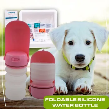 

Pet Dog Water Bottle foldable silicone Pet Product Travel Puppy Drinking Bowl Outdoor Pet Water Dispenser Dog Feeder