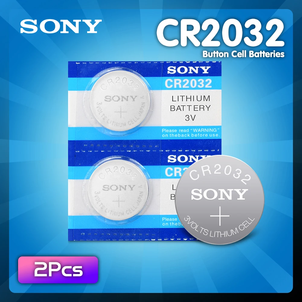 2 шт. для SONY Оригинал 2032 батарея cr2032 3 В Кнопка сотового монета литиевые батареи