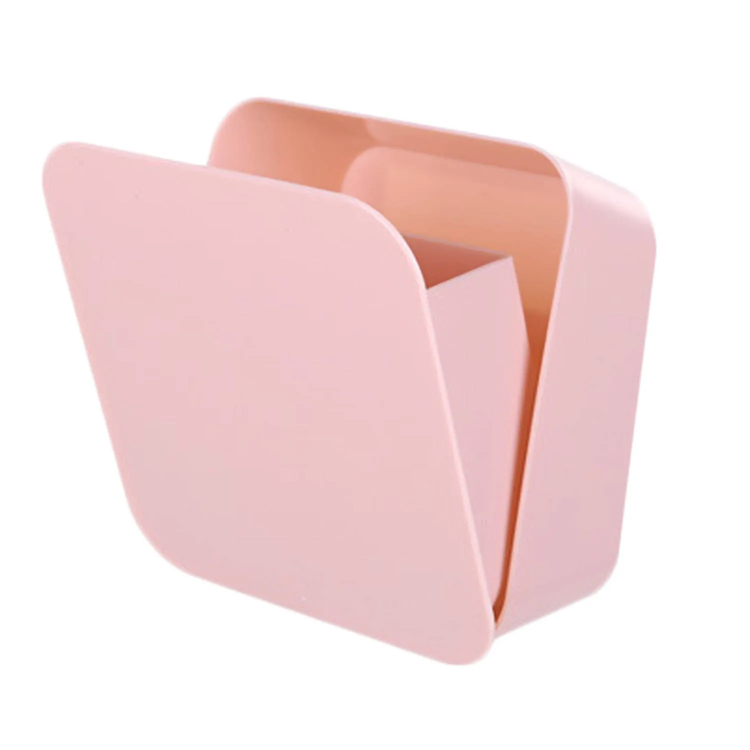 Pink Многоцелевой настенный самоклеящийся пластиковый герметичный ящик для хранения, органайзер для посуды, косметики, канцелярских украшений - Цвет: Pink