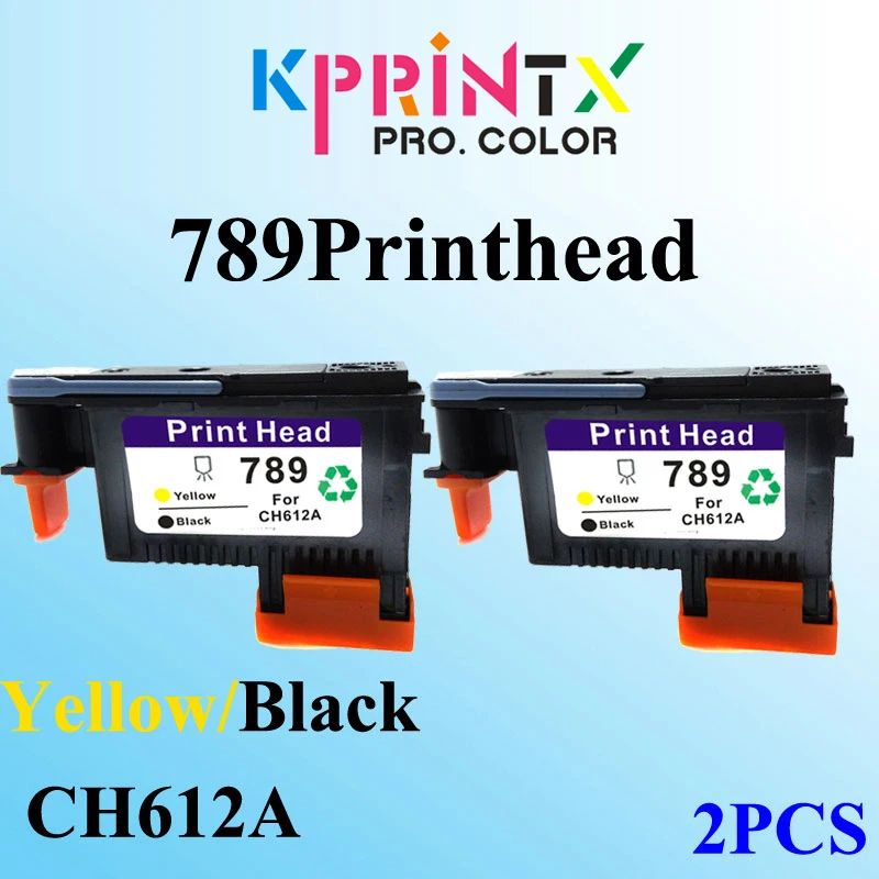 2 шт. печатающая головка совместима с hp789 CH612A желтый/черный 789 L25500 Печатающая