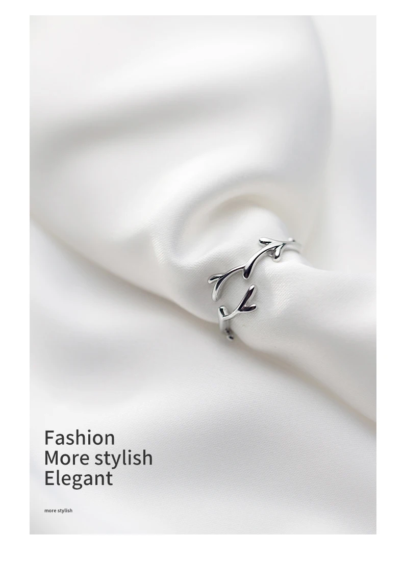 Modian Classic Fashion Irregular Branches Ring for Women Real 925 Sterling Silver Adjustable Free Size Plant Ring Fine Jewelry