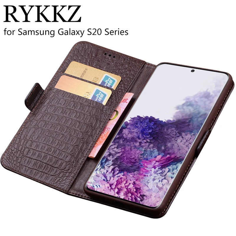 Чехол для Samsung Galaxy S20 Plus роскошный чехол кошелек из натуральной кожи подставка с