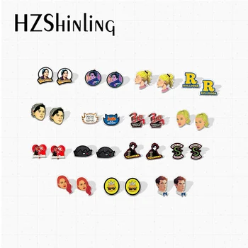 

New TV Show Riverdale Characters Archie Andrews Betty Cooper Character Graffiti Acrylic Epoxy Earrings Gifts
