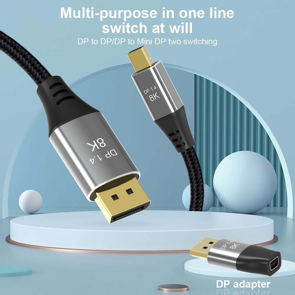 Bidirectional Mini Dp 1 4 To Dp 1 4 Dp To Mini Dp Conver Cable 8k 60hz 4k 144hz With Mini Displayport To Displayport Converter Audio Video Cables Aliexpress