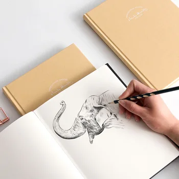 

B5 16K Large Simple Sketchbook All White Blank Drawing Notebook 160gsm School Kids Draw Excercise Book