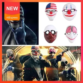 

New Game Payday 2 Cosplay Halloween Masks Fancy Dress Cosplay Resin Costume High Mask Dallas/Chains/Wolf/Hoxton of Quality A9Q0