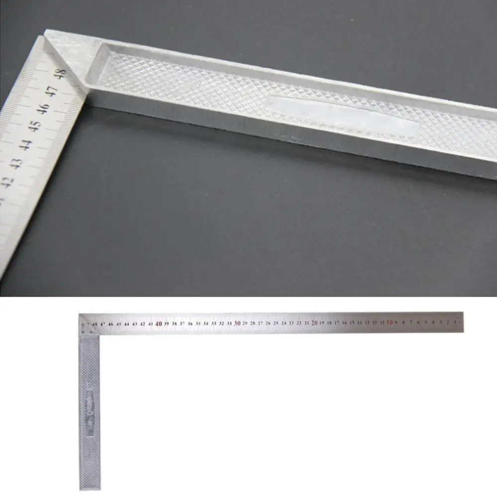 Нержавеющая сталь 90 градусов угловая линейка, измерительный инструмент Метрическая Mitre квадратная линейка столярные инструменты