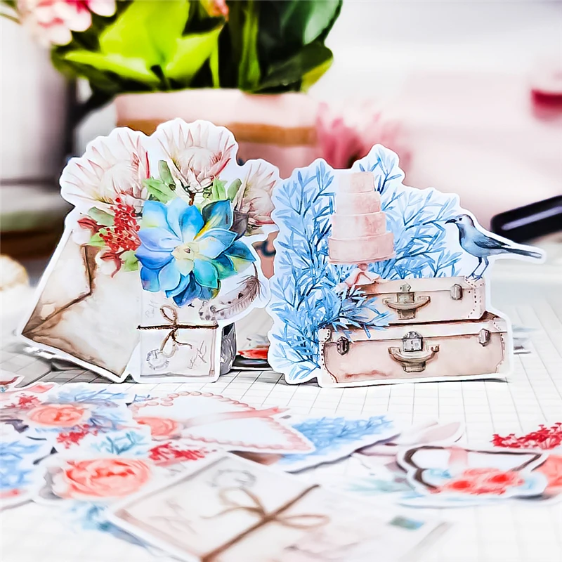 

21pcs Refreshing Pink Watercolor Rose Flower Wedding Cake Sticker Decoration Diary Scrapbooking Label Stationery