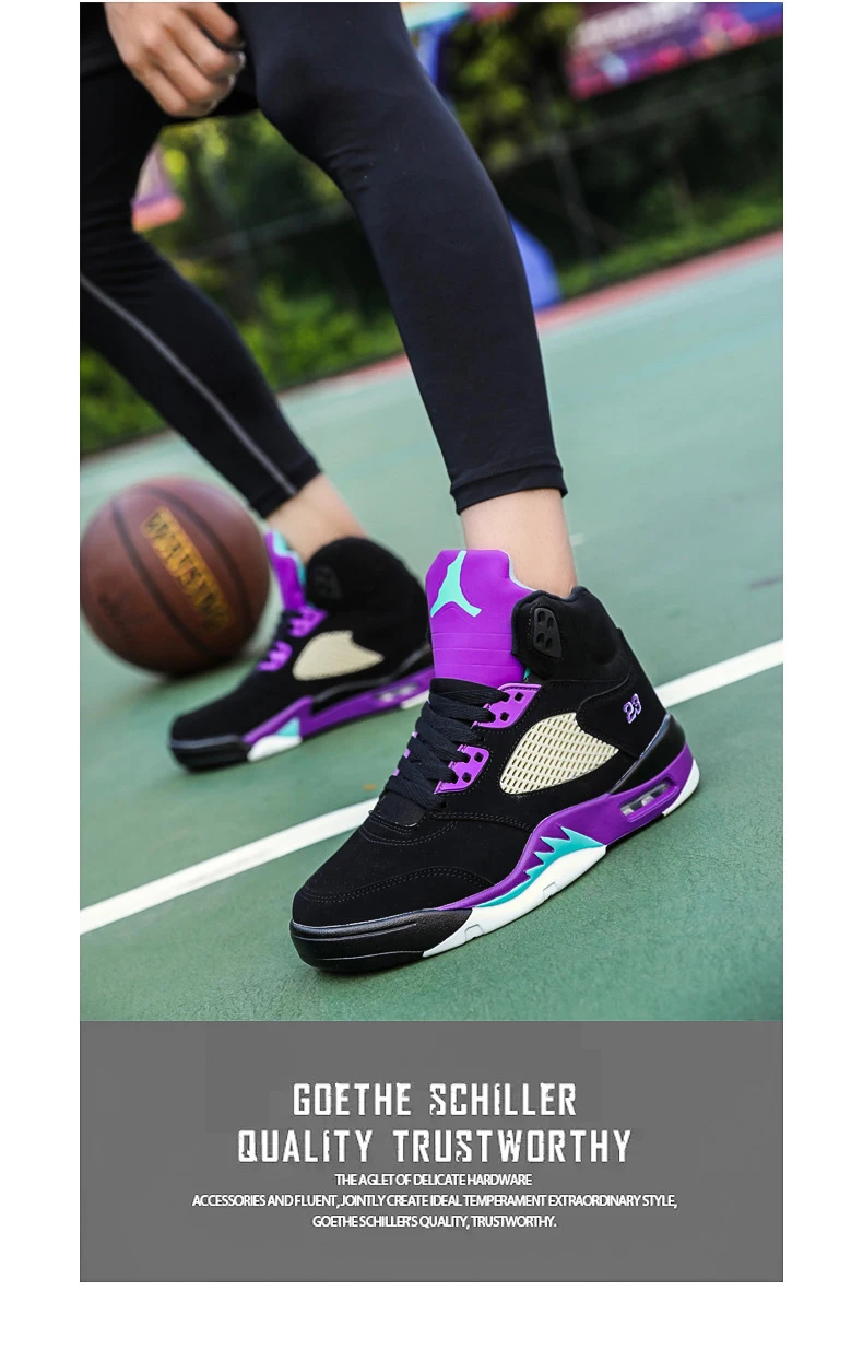5 ретро высокие баскетбольные мужские кроссовки с воздушной подушкой Jordan спортивные мужские удобные дышащие уличные кроссовки