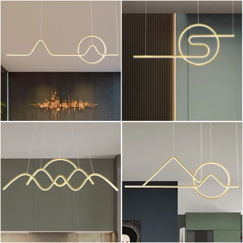 

Gold Black Modern Chandelier Lighting for Living Dining room Suspension luminaire Lustre Avize LED Pendant Chandeliers