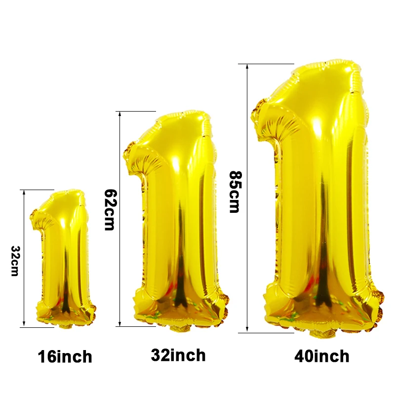 16 32 40 дюймов фольга номер шар гелиевый воздух алюминиевая фольга День рождения праздничные украшения из шаров Дети Взрослые большие цифры