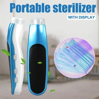 

Portable UV Disinfection Lamp with LED display Air Purifier UVC Purple Light Portable USB Rechargeable Sterilization Lamp