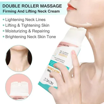 

Wheel Firming Neck Cream V-Type Massager Neck Cream Vitamin C E Anti WrinkleFade Neckline Wrinkle Lifting Firming Neck Mask 120g