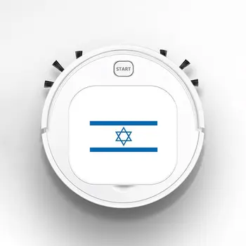 

1800Pa USB Smart Robot Rechargeable 3 in 1 Auto Smart Robot Strong Suction Sweeper Vacuum Cleaners ISRAEL Flag
