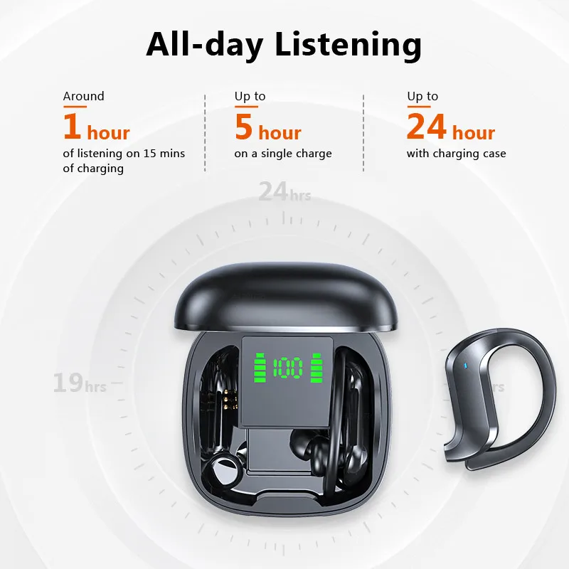 Wireless Headphones Bluetooth Earphones Noise Canceling TWS Sports Waterproof Headset 9D Stereo Wireless Earbuds With Microphone