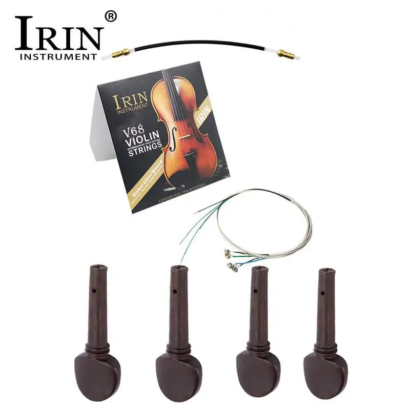 

IRIN 3pcs Violin Kit Fiddle Set V68 Violin String+Ebony Tuning Pegs+Tail Rope Musical Instrument Replacement Spare Parts