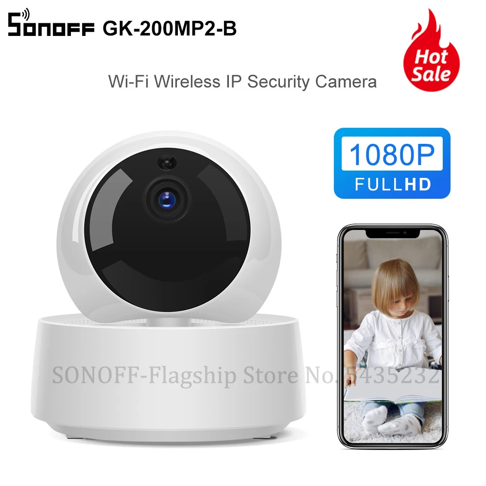 Умная мини камера видеонаблюдения Itead SONOFF 1080P HD Wi Fi для умного дома IP с поворотом 360