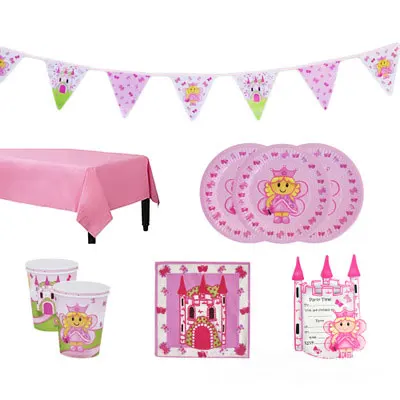 

Castle Girl Pink Theme Baby Shower Princess Party Cutlery Set Decorated Children's Birthday Party Decorated Wedding Party Theme