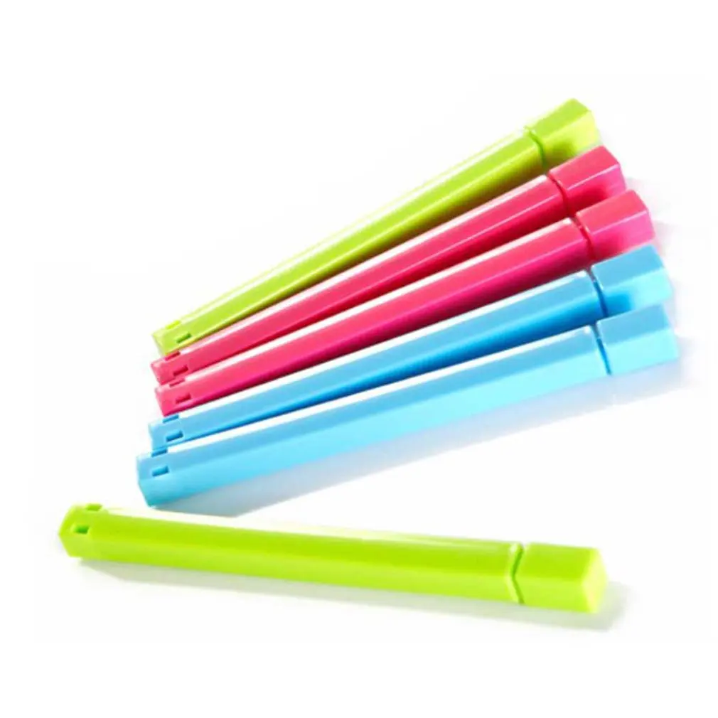 

6pcs Plastic bag sealing clamp Kitchen Storage Food Snack Seal Sealing Bag Clips Sealer Clamp Plastic Tool