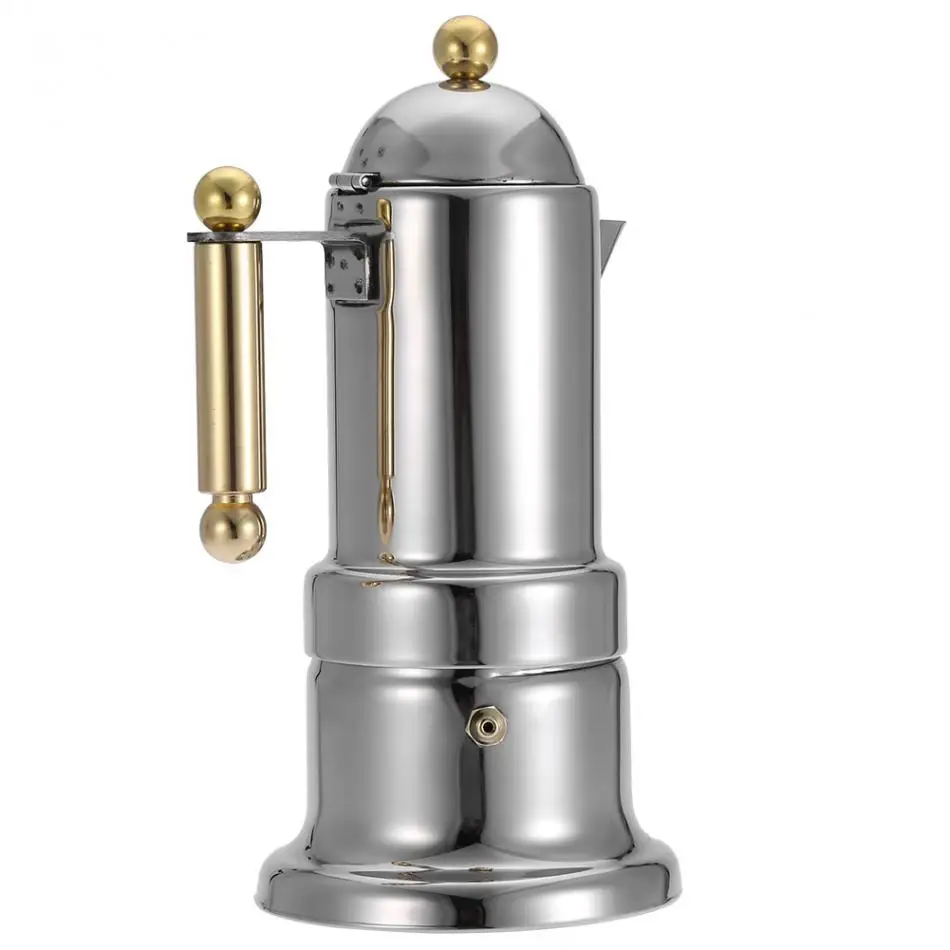 4 чашки Pro Barista Кофеварка из нержавеющей стали Moka кофейник портативный Эспрессо