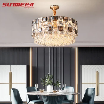

Creative Crystal Chandeliers Lighting lustre pendente Modern Led Chandelier For Dining room Bedroom Luxury Living room Hanglamp