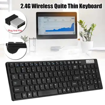 

2.4G Wireless Keyboard and Mouse Mini Multimedia Keyboard Mouse Combo Set For Notebook Laptop Macs Desktop PC TV Office Supplies