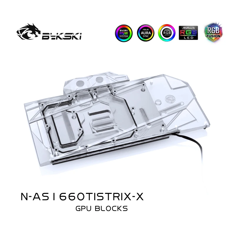 Bykski водного блока использовать для ASUS ROG STRIX GTX1660TI O6G/полное покрытие медный