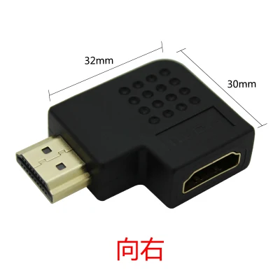 Боковой адаптер HDMI для ЖК телевизора L типа штекер гнездо 90 градусов