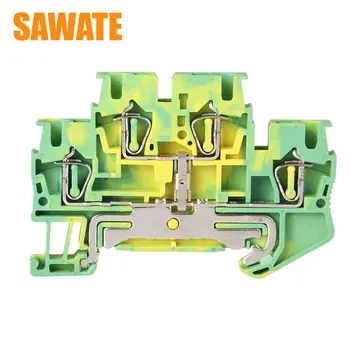 

10Pcs STTB-2.5PE Cable Terminal Blocks CONTACT Wire Connectors Pull Spring Cage Connection Ground Cable Terminal Blocks Wire