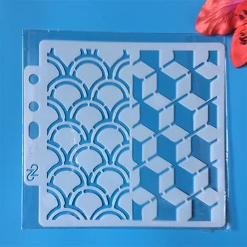 

5*5.1" Geometry Cloud DIY Layering Stencils Painting Scrapbook Coloring Embossing Album Decorative Card Template