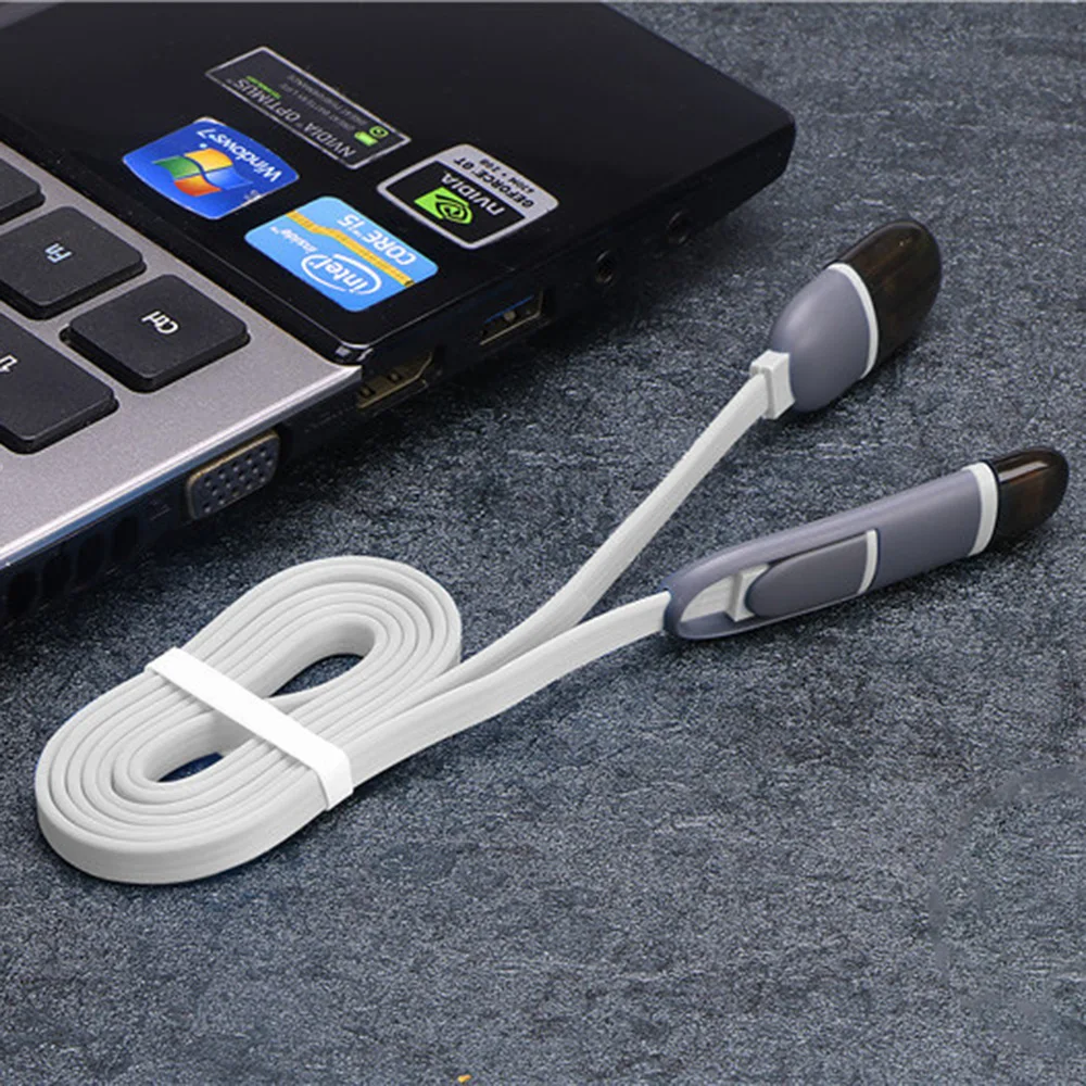 

Multi-color Data Line 2-in-1 Multi-function Data Line for Apple for Android Charging Line Cord Wire Fast Quick Charger