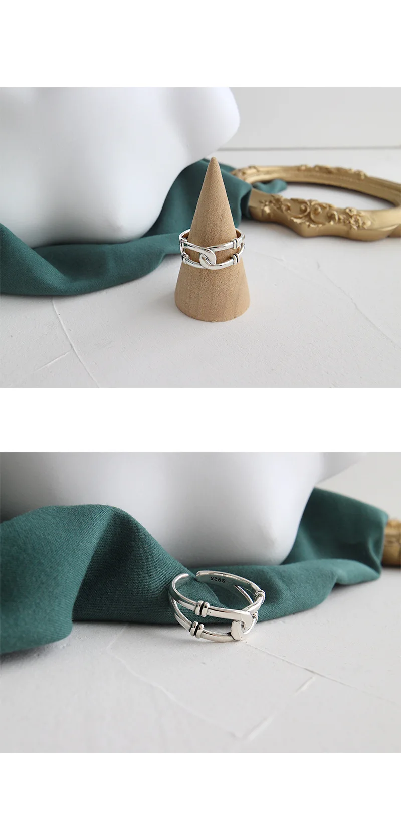 Богемные этнические 925 пробы Серебряные Кольца Цепи Креста для женщин Свадебные винтажные открытые, кольца на палец рождественские подарки