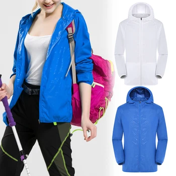 

Ultra-Light Rainproof Windbreaker Jackets Breathable Windproof Sun Protection for Women Men FEA889