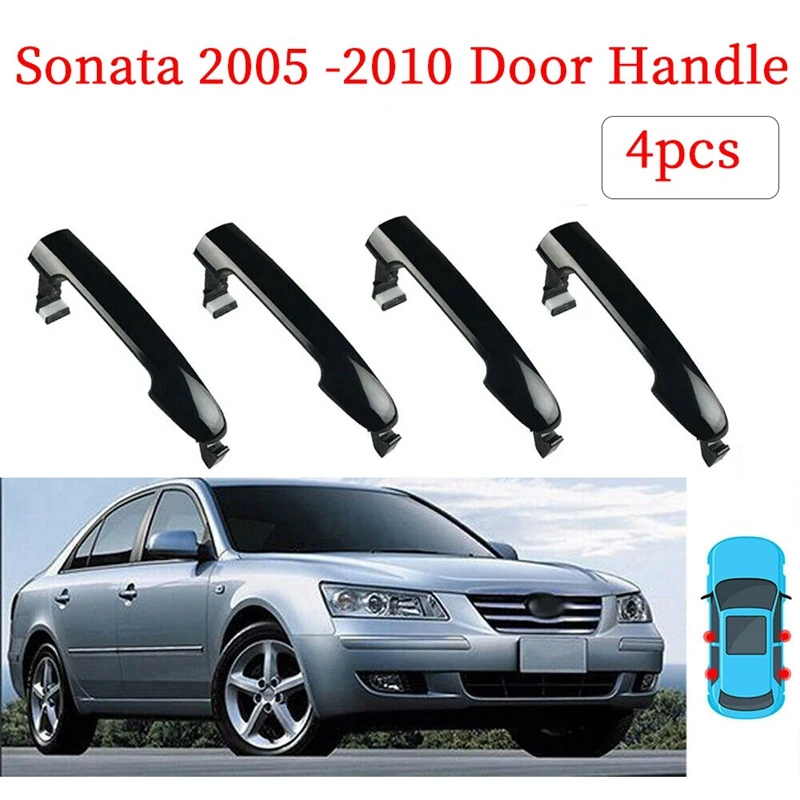 Внешняя 4 шт. дверная ручка подходит для Hyundai Sonata 2005 2010 передней задней левой