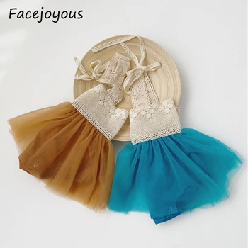 

2020 Summer Toddler Kids Baby Girls Lace Dress Party Mesh Dress Ruffle Party Lace Sleeveless Princess Dresses