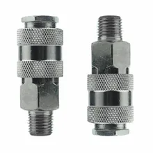 2pcs Air Line Hose Fitting Connector Quick Release 1/4 BSP Male/Female Auto Replacement Parts 2pcs Air Line Hose Fitting Connector Quick Release 1/4 BSP Male/Female Auto Replacement Parts