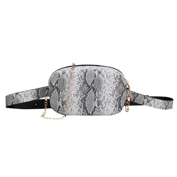 

Fanny Pack Fashion Serpentine Waist Bag Women Leather Waist Pack Vintage Waist Pack Belt Bags Mobile Phone Pocket Rinonera#H15