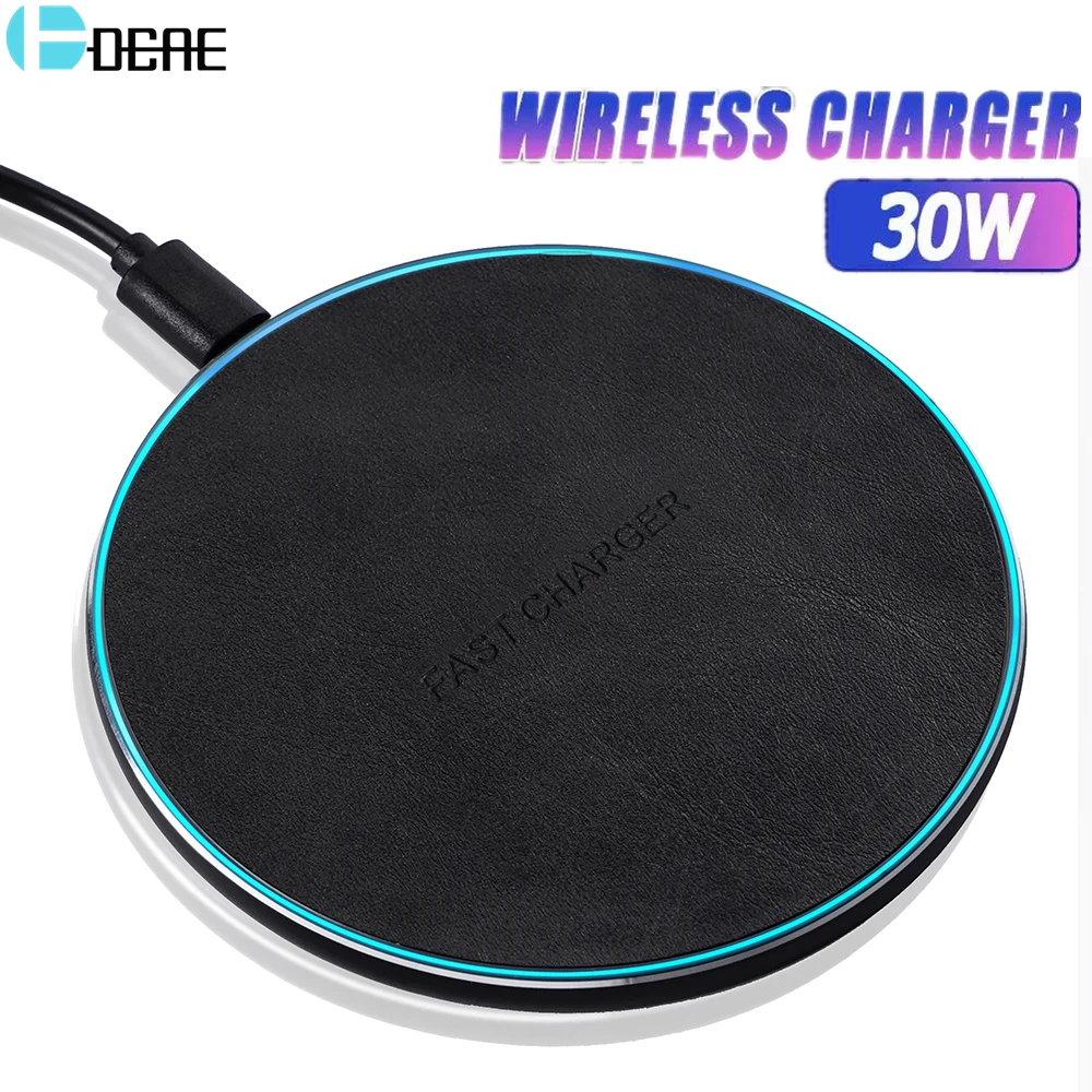 Беспроводное зарядное устройство DCAE 30 Вт Быстрая Зарядка Qi для iPhone 13 12 11 Pro XS Max XR X 8