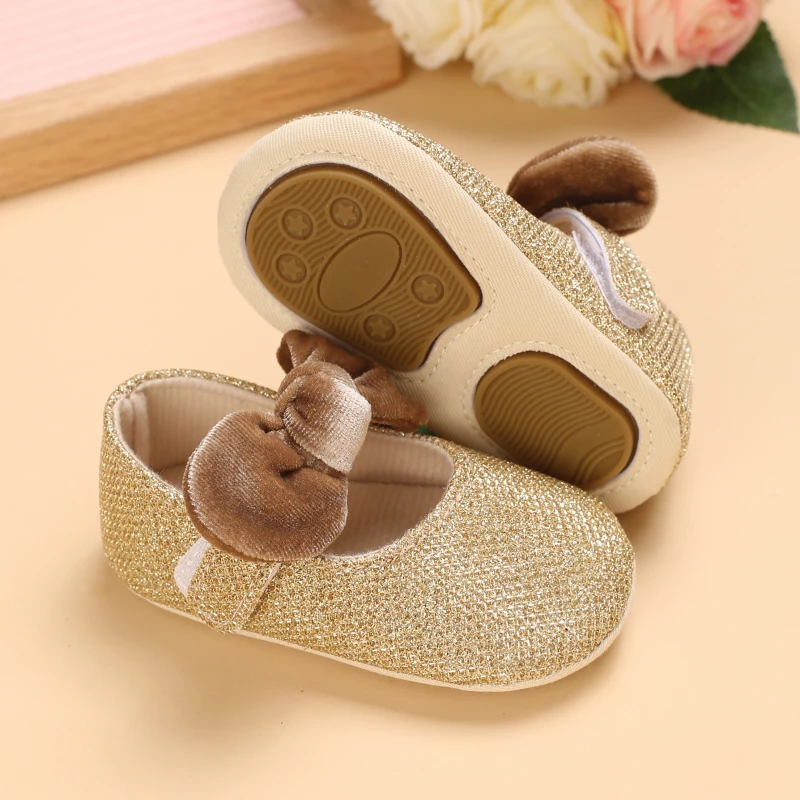 Infant Newborn Baby Girls Princess Non-Slip Floral Border Shoes Toddler Baby Soft PU Leather Prewalker Shoes Solid First Walkers
