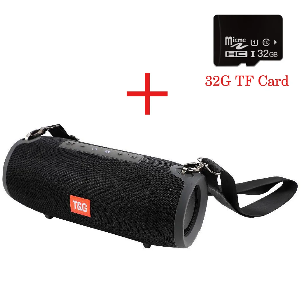 Black TG118 32G 40 Вт Bluetooth Колонка Беспроводная портативная звуковая коробка бас стерео сабвуфер fm радио boom box tv tf aux usb звуковая панель для ПК - Цвет: Black TG118 32G