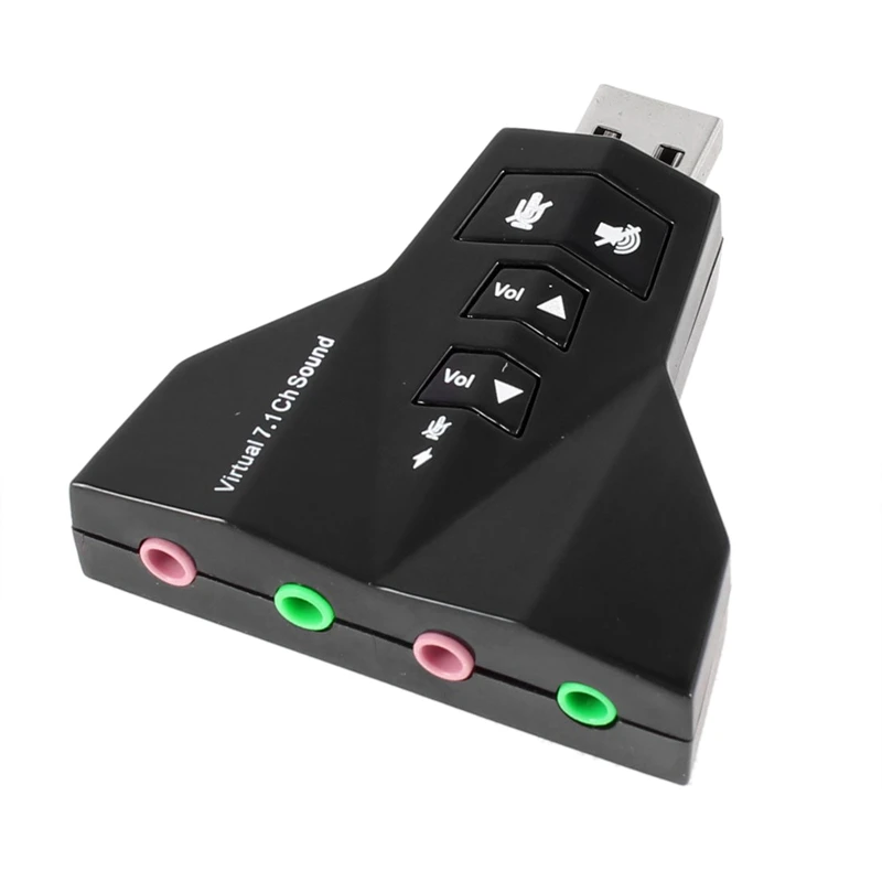 3 5 мм разъем USB 2 0 к 3D виртуальной звуковой карте адаптер 7 1 CH | Компьютеры и офис