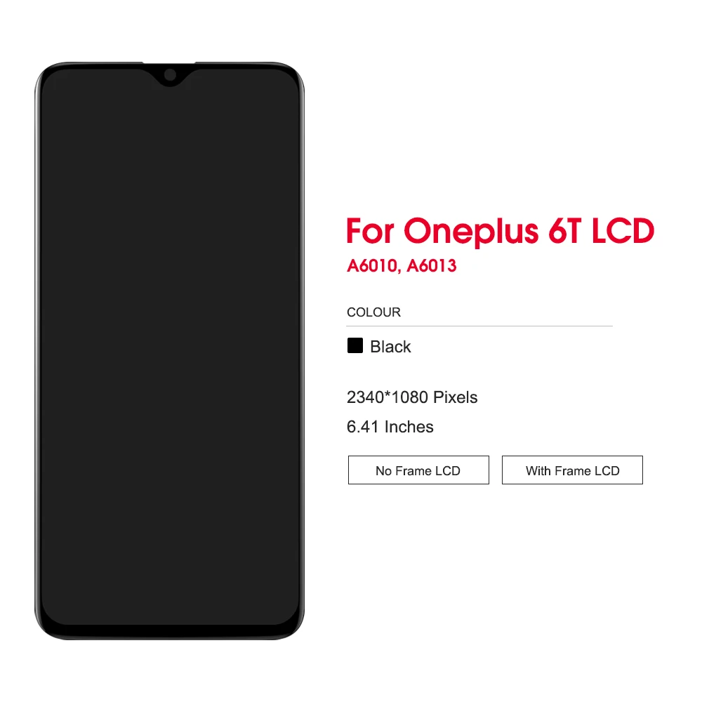 6.41" Original For OnePlus 6T LCD Display Touch Screen Digitizer Assembly Replacement For One Plus 6T A6010 with Fringerprint screen for lcd phones best