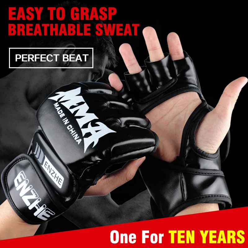 Generic 2 Pares De Guantes De Boxeo Guantes De Entrenamiento Muay Thai Sparring Mitts - Yaxa