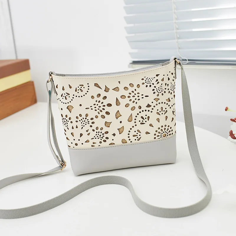 

WOMEN'S Bag 2019 Korean-style New Style Shoulder Fashion Hollow out Bucket Bag Mobile Phone Change Packet a Generation of Fat